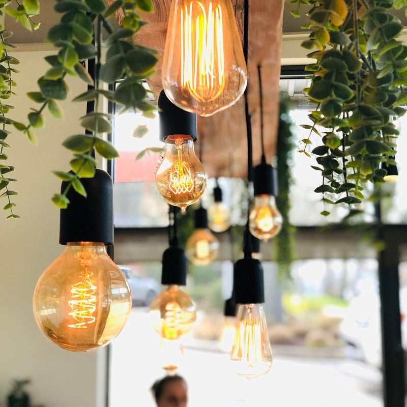 OmiSun Plug in Hanging Light Kit, Retro Hanging Lights with Plug in Cord, E26 E27 Industrial Pendant Light Fixture, 9.8 FT Cord with On/Off Switch Hanging Lamp for Living Room Bedroom 2 Pack (Black) - Image 4